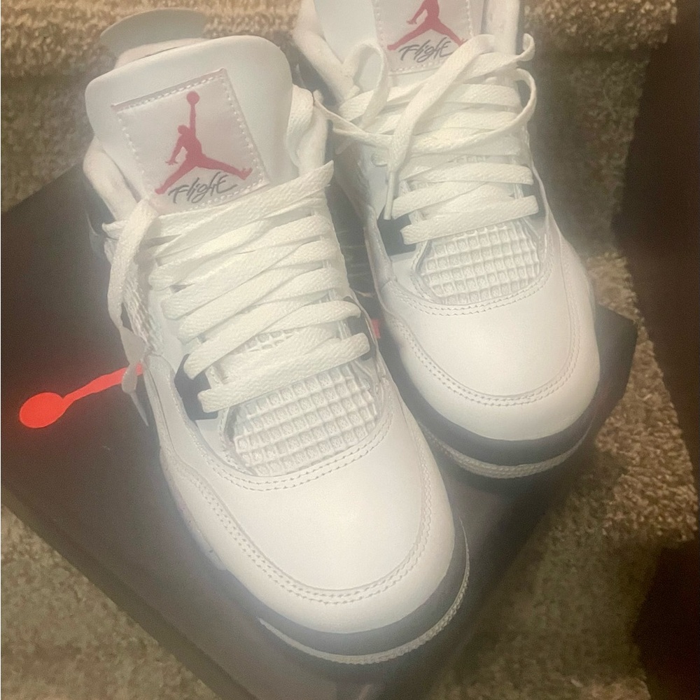 Jordan Cement 4’s White and Black Sneakers Iconic Style